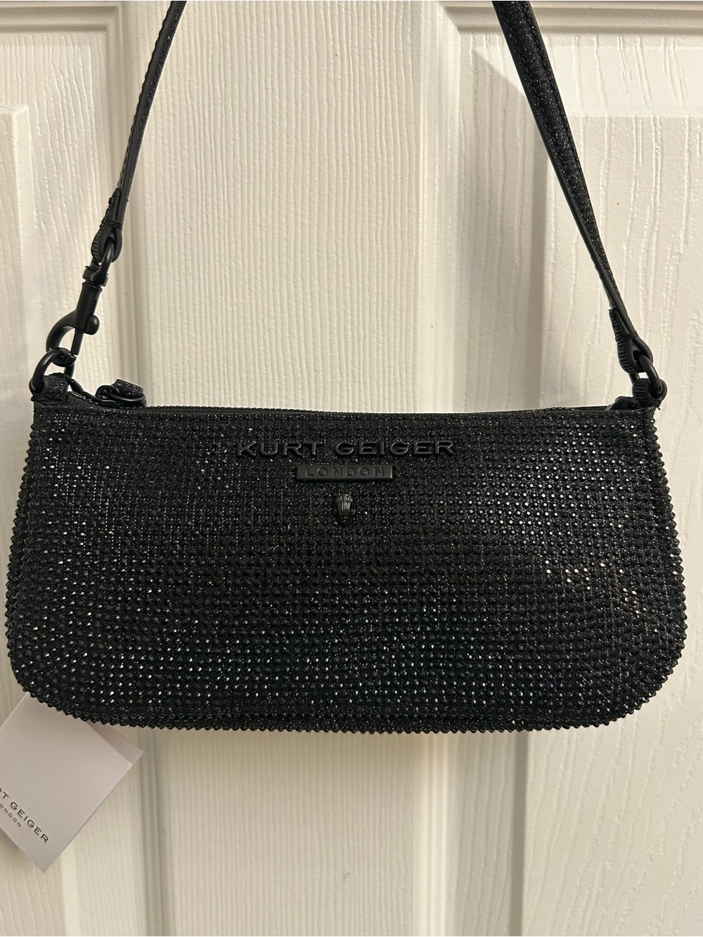 Kurt Geiger Black Crystal Mini Shoulder Bag